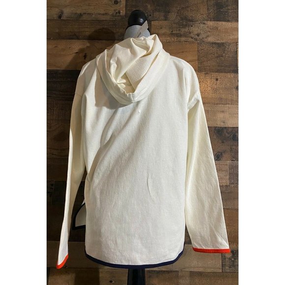 J.Crew Weekend Tipped V-Neck Hoodie Mariner cloth - Picture 3 of 4